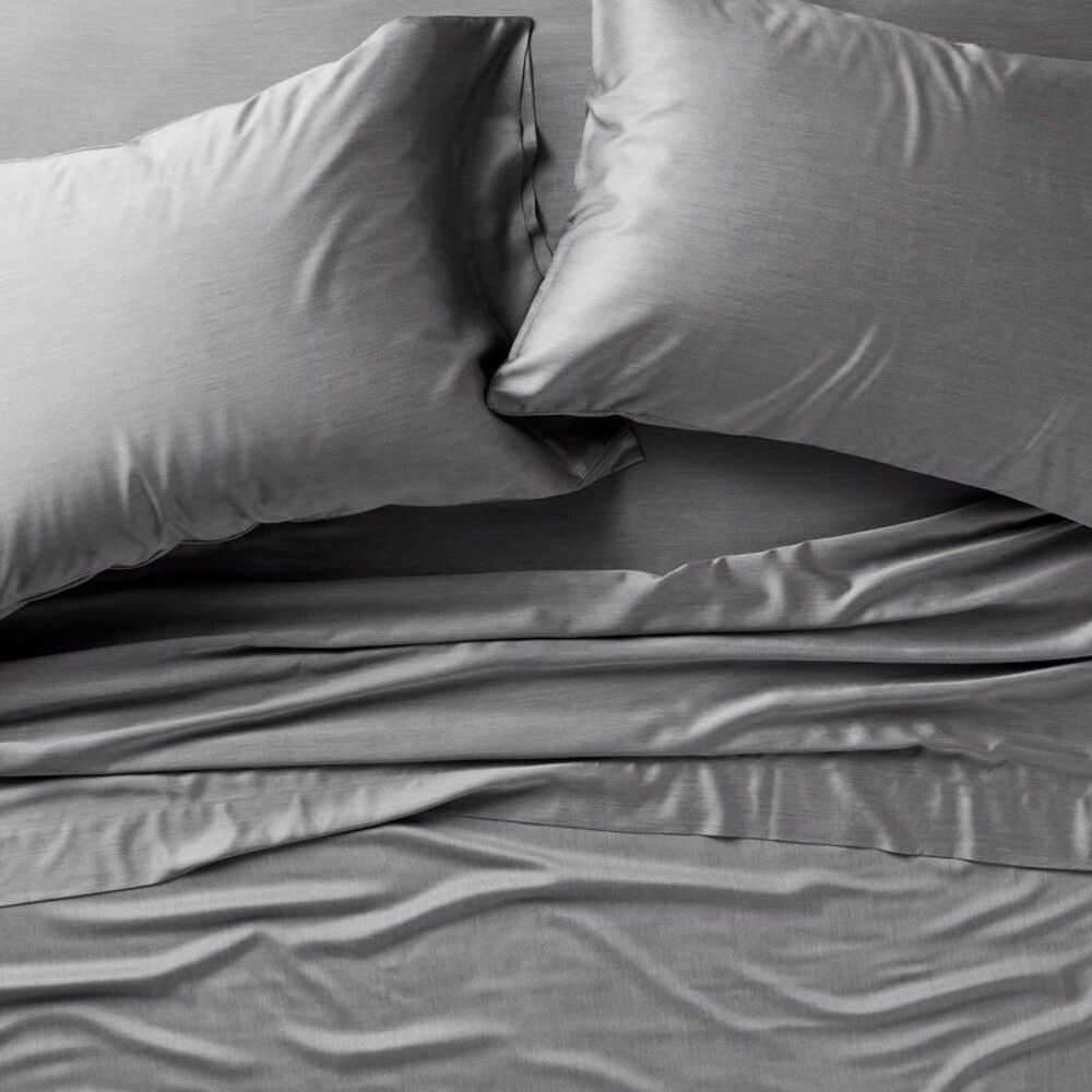 King 400 Thread Count Rayon from Bamboo Sheet Set Dark Gray - Casaluna